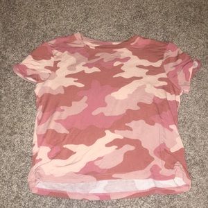 camo cropped shirt